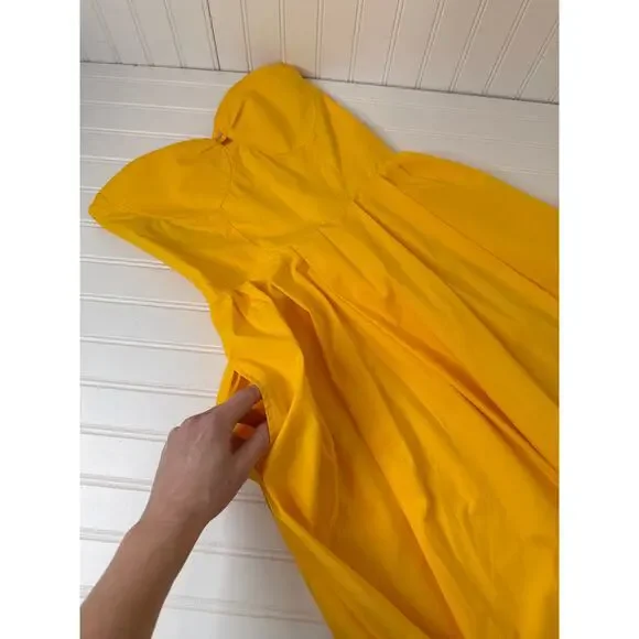 NWT Revolve SWF Balconette Midi Dress in Spanish Sun Tube Strapless Smocked Sz L - Picture 4 of 13